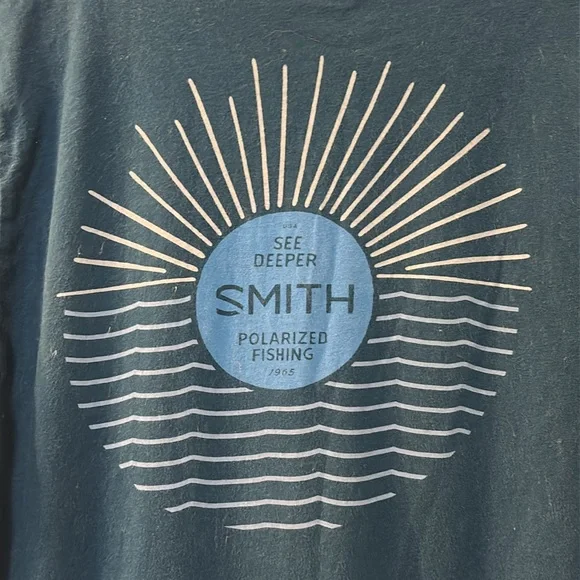 Smith Graphic Men's Blue T-Shirt - Picture 5 of 5